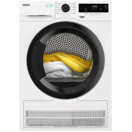 Zanussi ZDH87A2DG - White 8KG Heat Pump Condenser Dryer - A++ energy