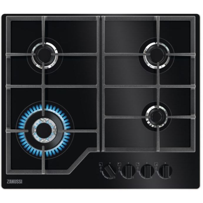 Zanussi ZGGN645K - Black 4 Zone Gas Hob