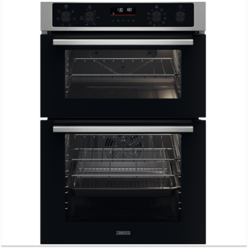 Zanussi ZKCNA7XN - Stainless steel Built in Double Oven - A energy