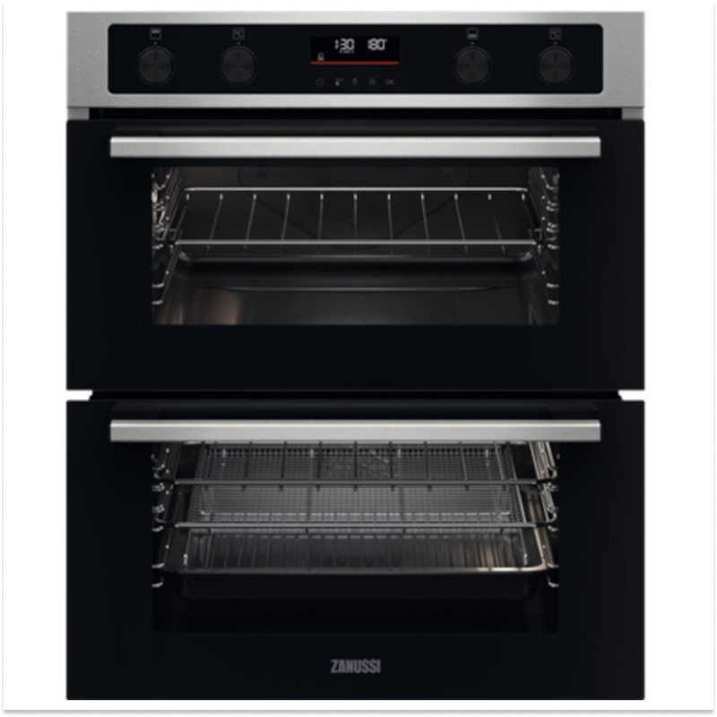 Zanussi ZPCNA7XN - Stainless steel Built under Double Oven - A energy